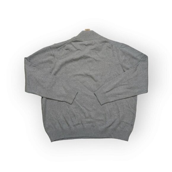 NEW Duluth Trading Strongarm 1/4 Zip Mock Neck Sweater Gray Mens 2XL XXL - Picture 2 of 5